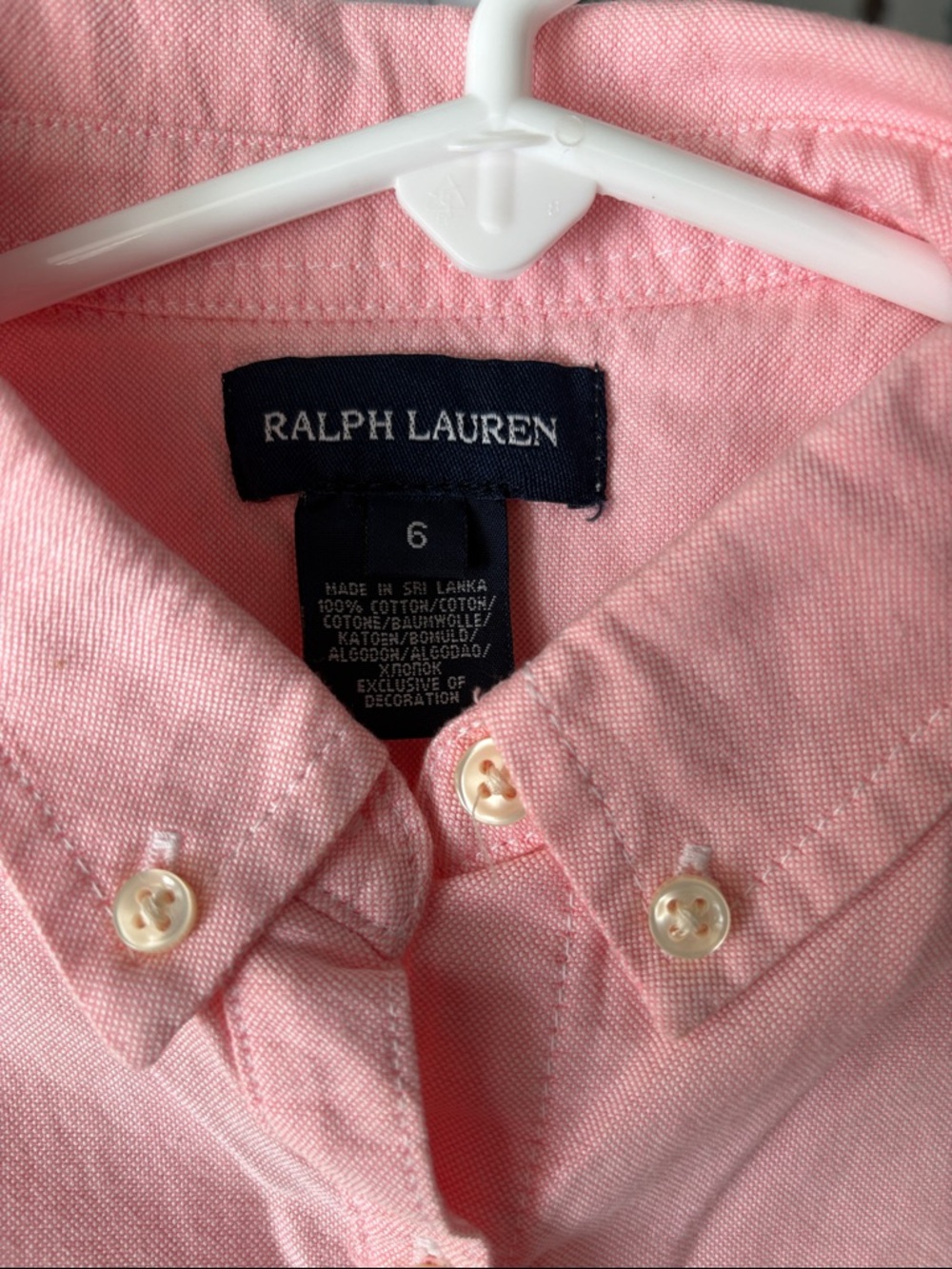 Ralph Lauren Pink Sleeveless Button-Front Shirt Dress with Striped Belt Sz 6 - Picture 4 of 5